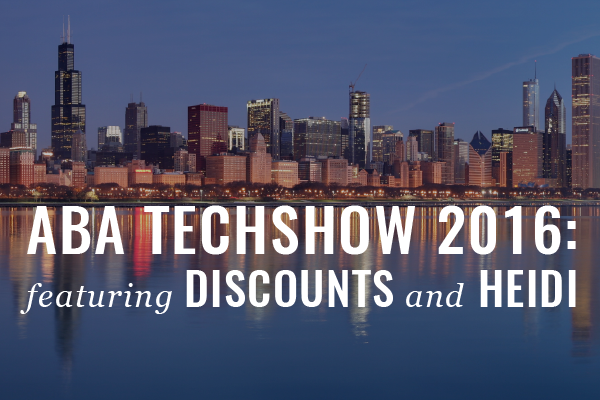 ABA techshow 2016. featuring discounts and Heidi