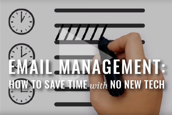 email management, how to save time with no new tech