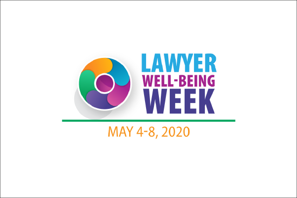 Lawyer Well-Being Week Logo, a multicolored fanned circle