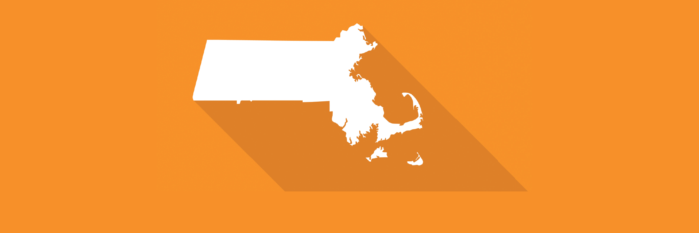 an image of the shape of the state of Massachusetts