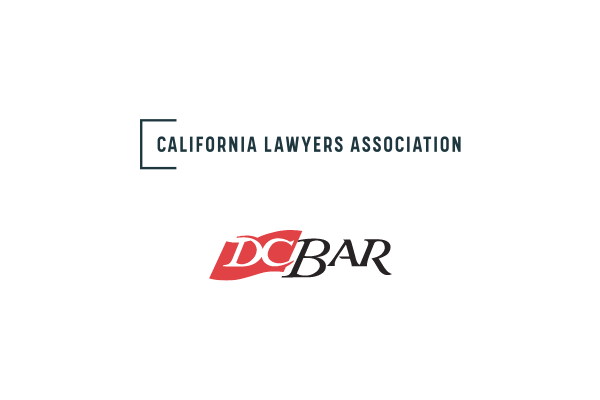 an image including the logos for the California Lawyers Association and the DC Bar